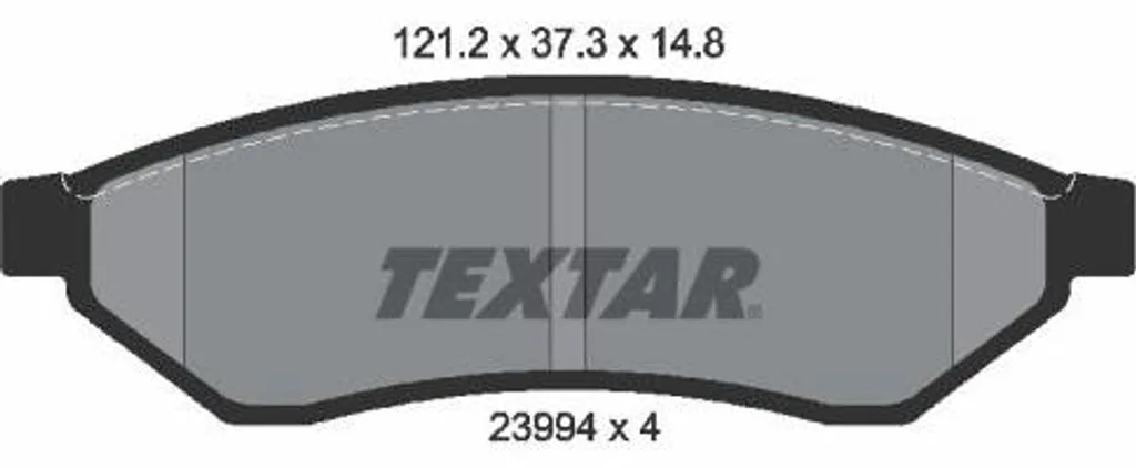 TEXTAR 2399401 Jeu de Plaquettes de Frein à Disque OE 96496766
