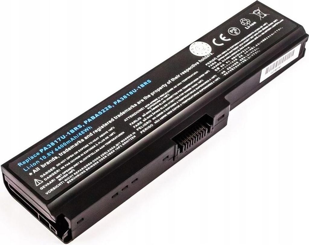 CoreParts Laptop-Batterie (gleichwertig mit: Toshiba PA3817U-1BAS, Toshiba PA3818U-1BRS, Toshiba PA3817U-1BRS, Toshiba PABAS228, Toshiba PABAS227)