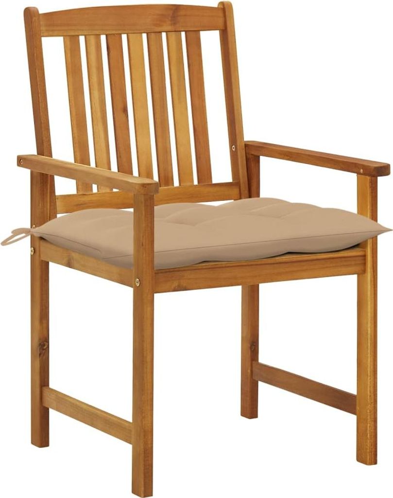 vidaXL Gartenstühle mit Kissen 8 Stk. Massivholz Akazie