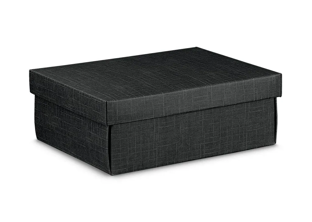 Emballage cadeau noir 38x26x13cm pour luxe et mode - Lot de 10 boîtes