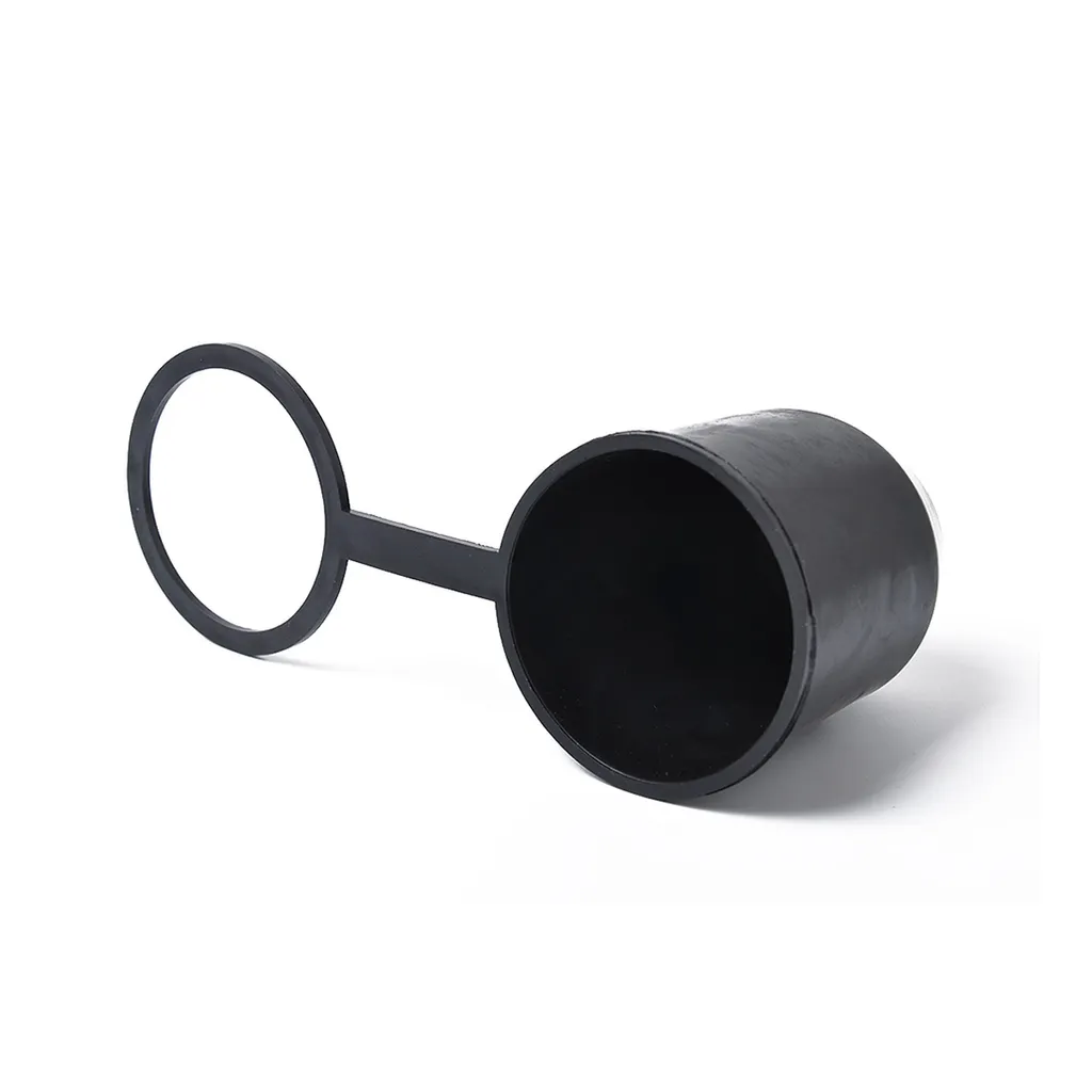 Tappo di protezione per gancio di traino con anello di fissaggio | tappo per gancio di traino | tappo di copertura per dispositivo di rimorchio [nero] | tappo di protezione per palla | copertura universale per ganci di traino per auto | resistente alle intemperie - 6