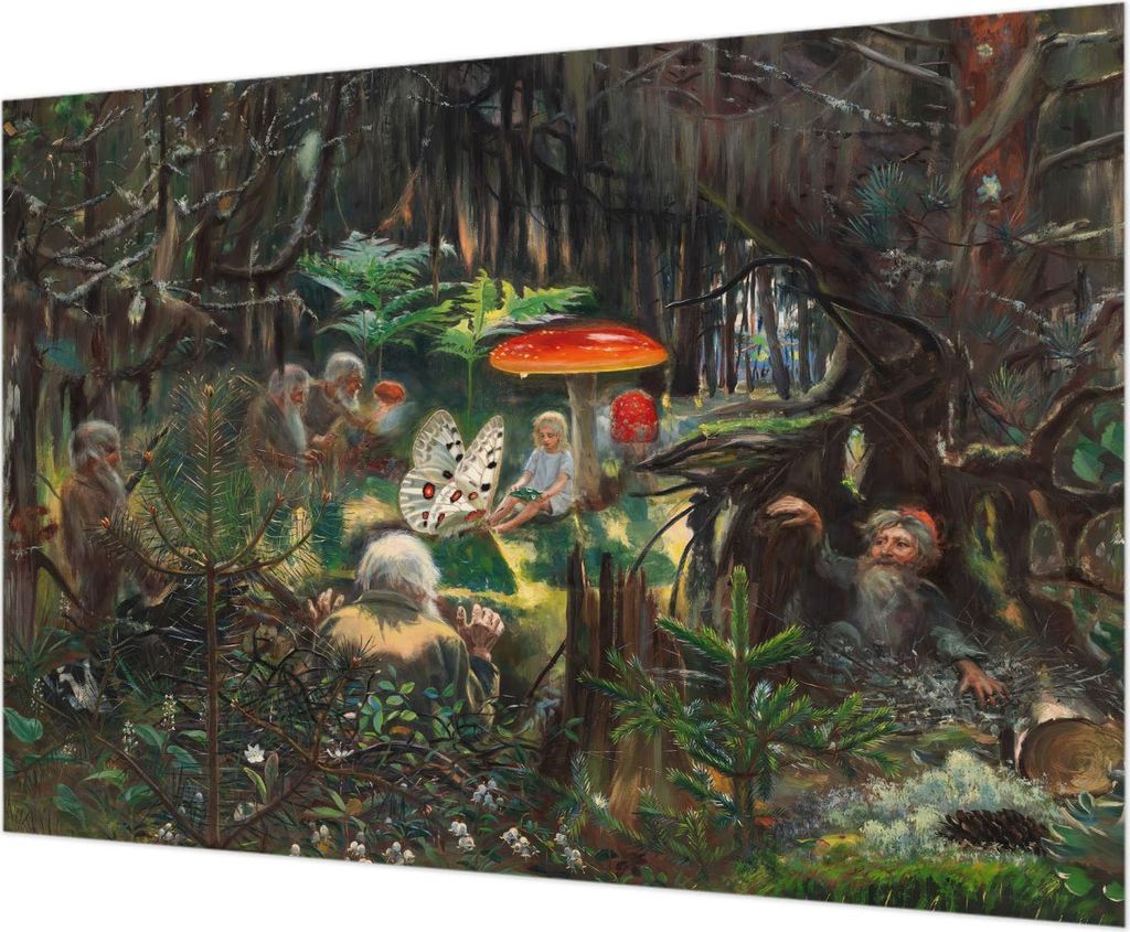 Wandtapete - Dekorative Tapete für Wohnzimmer - Tapetenfolie für Wanddekoration - 312x219 cm - Märchenwald