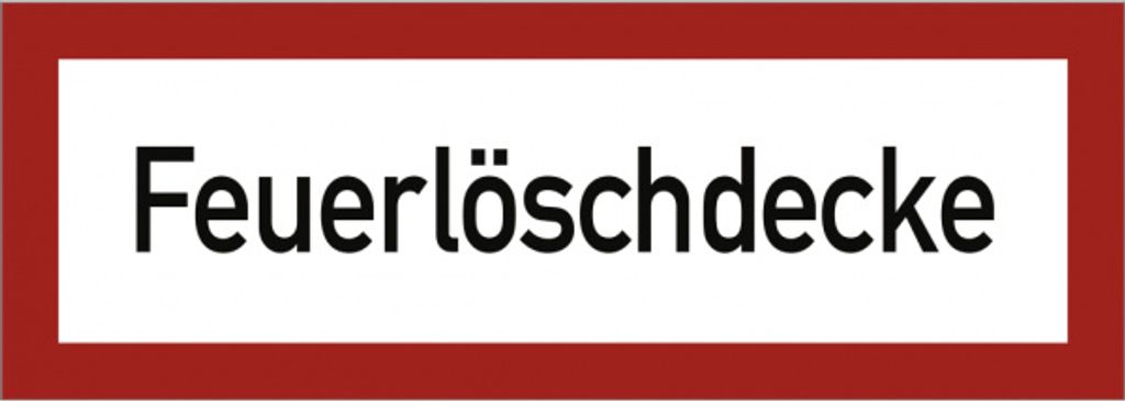 Dreifke Aufkleber Feuerlöschdecke, Folie, 297x105 mm