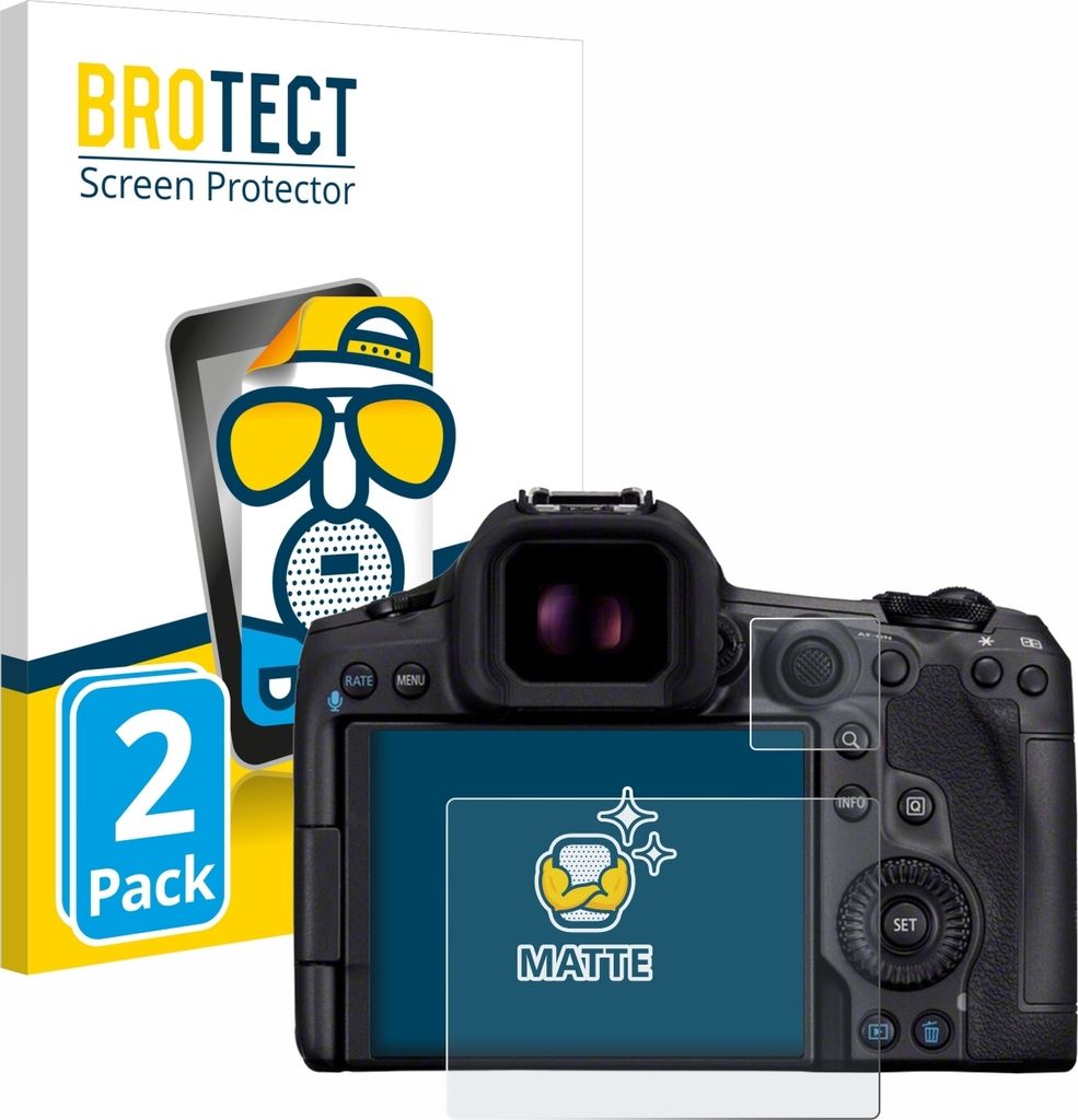 2x BROTECT Schutzfolie für Canon EOS R5 Mark II Displayschutz Displayschutzfolie Folie Matt Entspiegelungsfolie