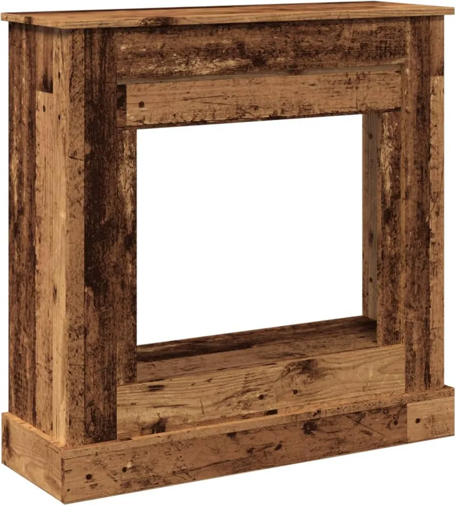 vidaXL Cornice per caminetto effetto legno antico 90x30x90 cm Materiale a base di legno