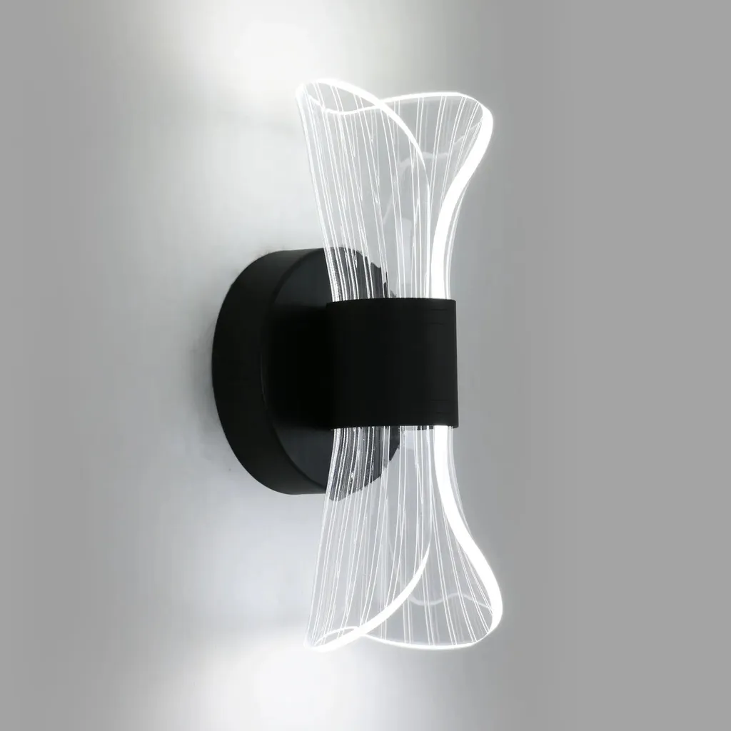 Lampe murale LED design noir avec intensité réglable et 3 modes de blanc - 6