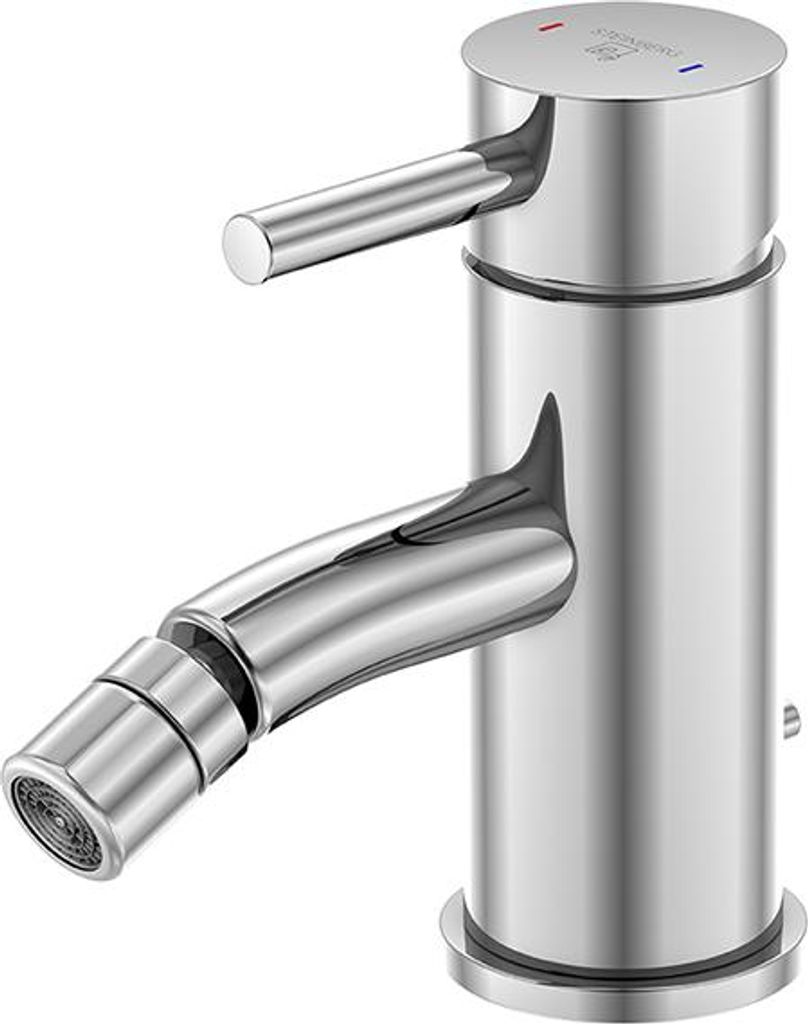 Steinberg Serie 100 Bidetarmatur, mit Ablaufgarnitur, Ausladung: 110mm, 1001300