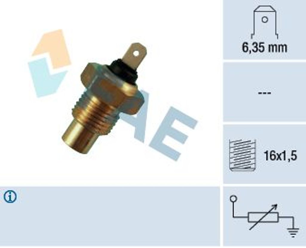 FAE 31050 Kühlmitteltemperatursensor für SEAT IBIZA I (021A) für ALFA ROMEO SPIDER (115) für INNOCENTI Mini Schrägheck