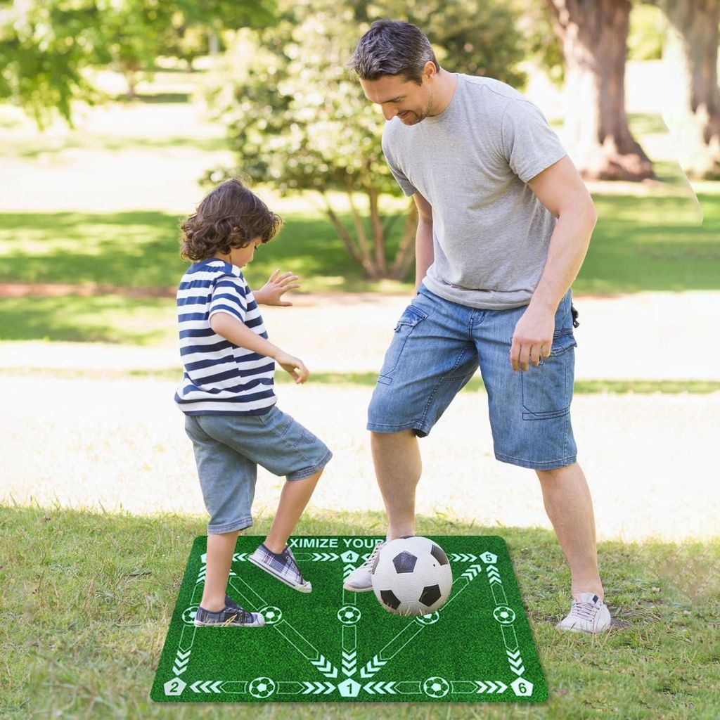 Trainingsmat für Füße | Anti-Rutsch-Matte für Fußtraining | Fußballmatte für Kinder und Erwachsene | Geeignet für Innen- und Außenbereich ...