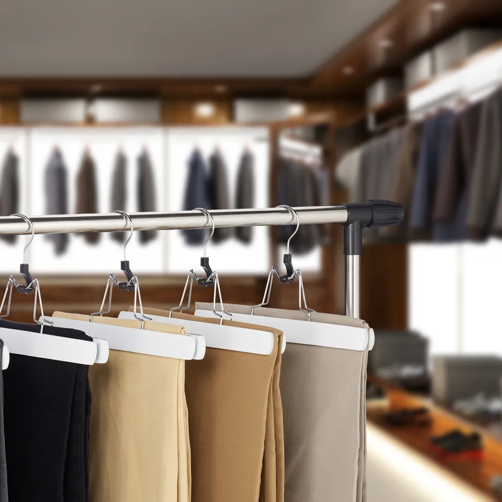 Offerta 60 Grucce Pantaloni Relaxdays Bianche - Risparmio Garantito