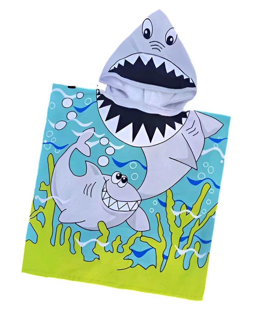 Baby Poncho 60x120 cm - Grauer Hai