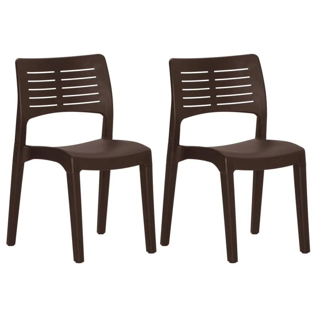 vidaXL Sedie Giardino Polipropilene Moka | Resistenza Testata 2 pz