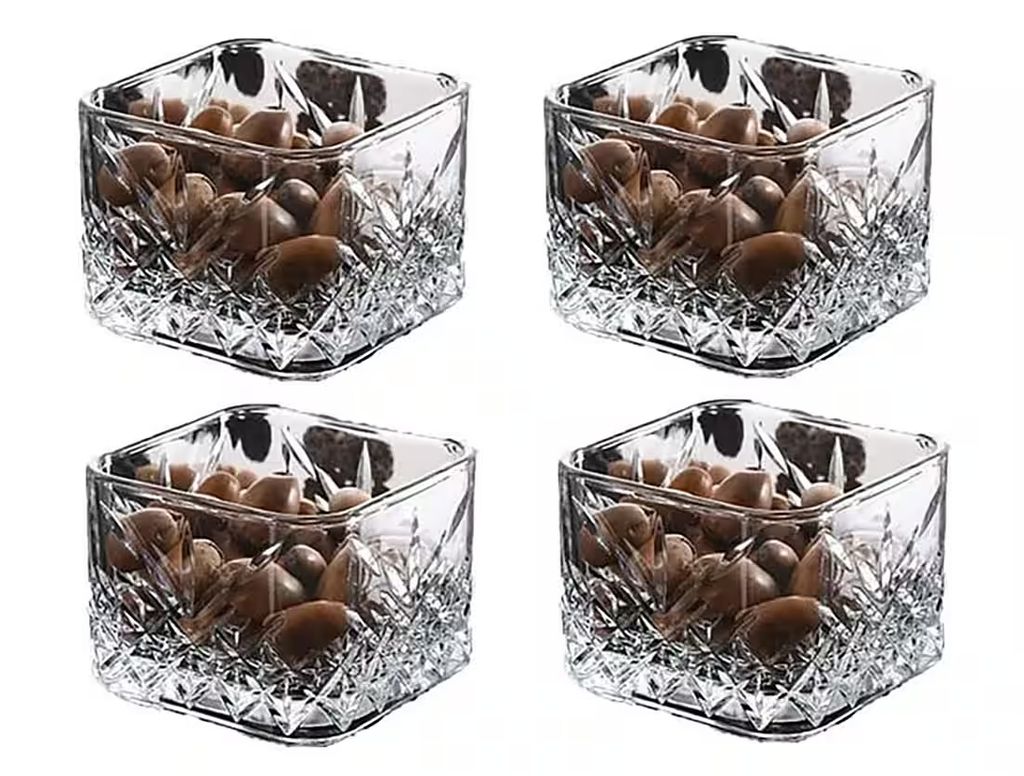 Pasabahce Timeless - Set di 4 ciotole quadrate per snack Immagine del prodotto 
