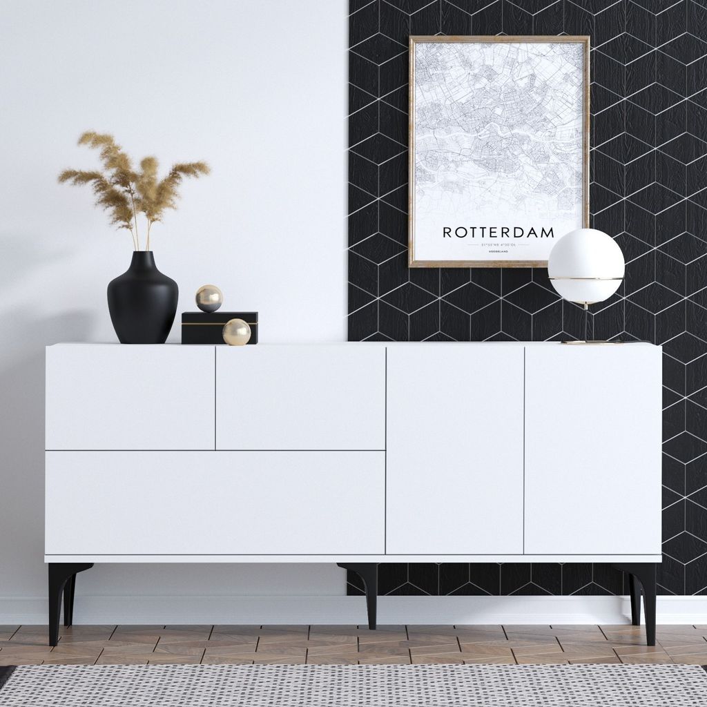 Skye Decor, Skrinka - Gloria (Biela + ?ierna) Obrázok produktu 