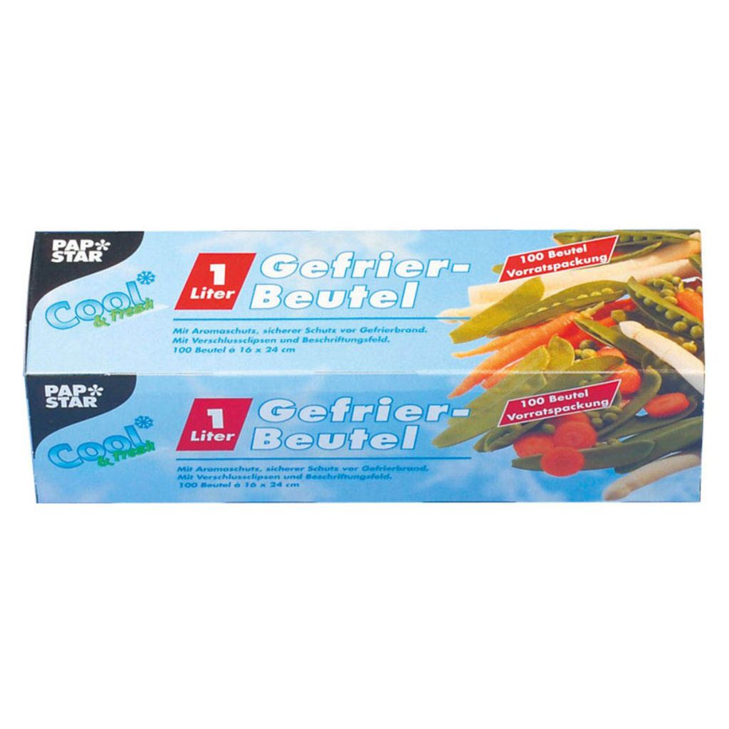 STARPAK Gefrierbeutel 1 Liter 160 x 240 mm transparent 100 Produktbild 