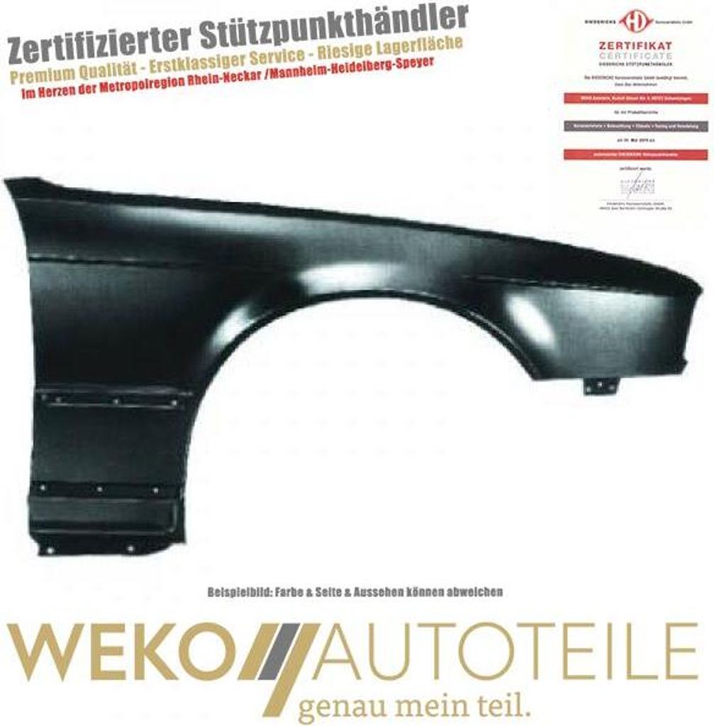 Diederichs Kotflügel li. BMW E34, 88-95 ohne seitl. Blinkerloch