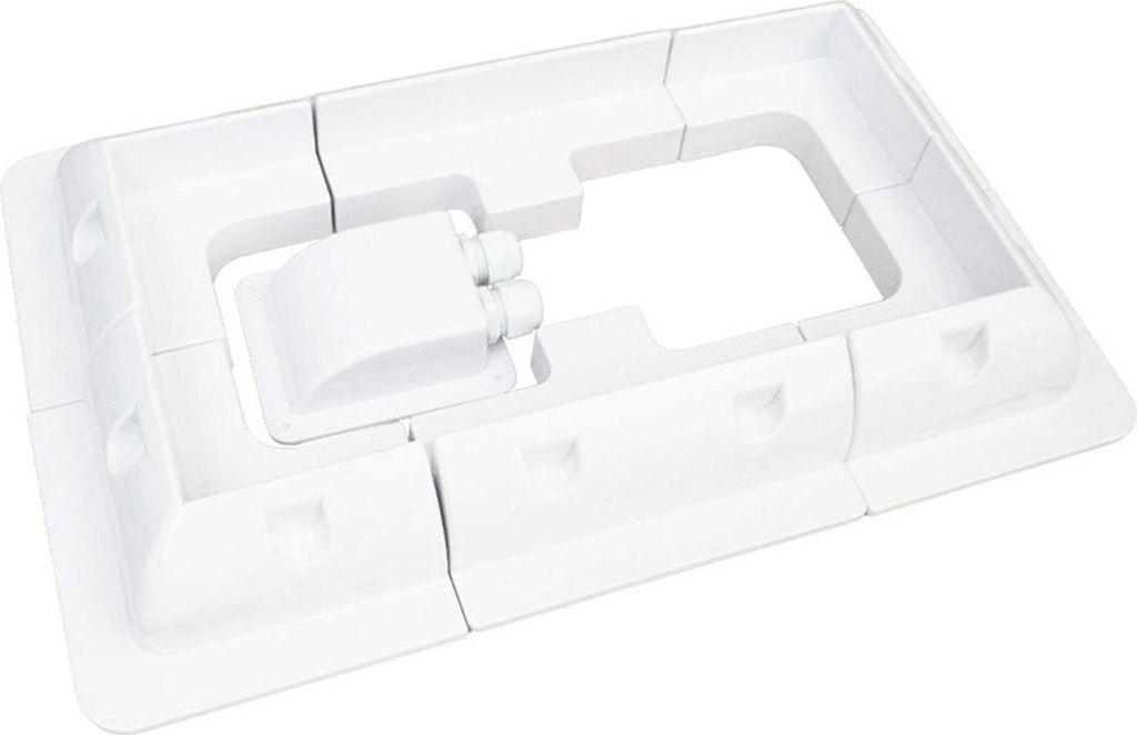 Solarpanel-Montagehalterungen, 7-teiliges ABS-Dach-Set für Wohnmobile, Wohnwagen, Wohnmobile, Schuppen, Garagen, Decks, weiß