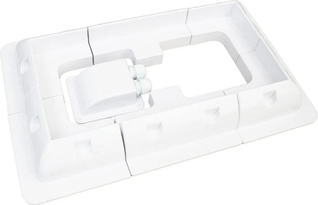 Supporti di montaggio per pannelli solari, set da 7 pezzi in ABS per tetti di camper, roulotte, camper, capannoni, garage, terrazze, bianco