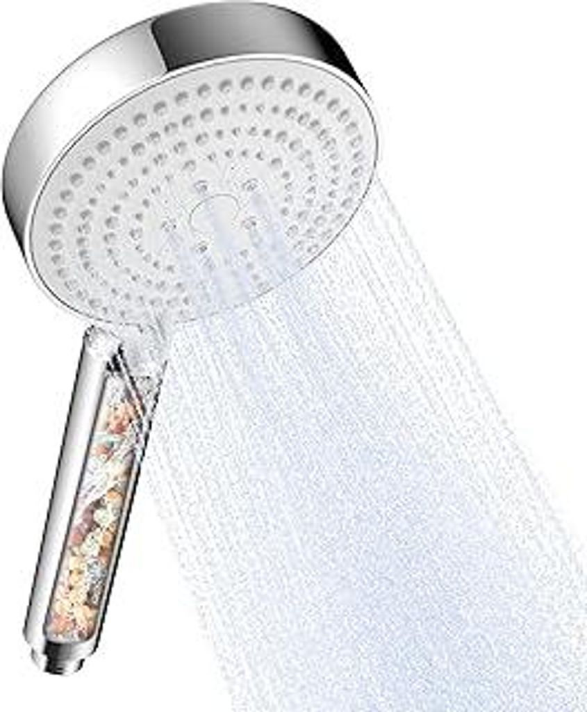 OFFO Duschkopf mit Filter, 13cm Duschkopf Groß mit 6 Strahlarten, Handbrause mit Filtration in 20 Schichten, Duschbrause für Wassersparend, Showe...