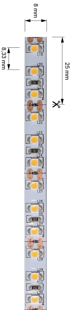 Solution éclairage LED sans zone d'ombre Blanc Chaud 3000K Flexible 5m - 2