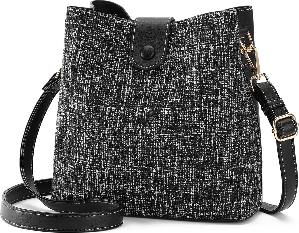Sac à main INF noir en cuir polyuréthane élégant pour femme
