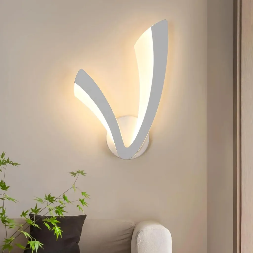 Applique murale LED 12W anti-éblouissement en V pour couloir sombre 3000K