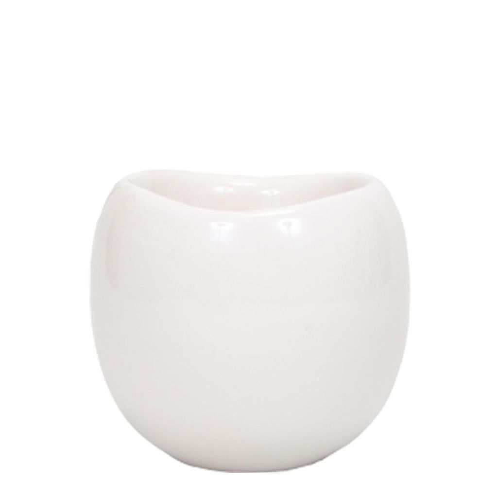 Kolibri Home | Bowl Blumentopf - Weiß Keramik Ornamental Topf - Topf Größe Ø9Cm