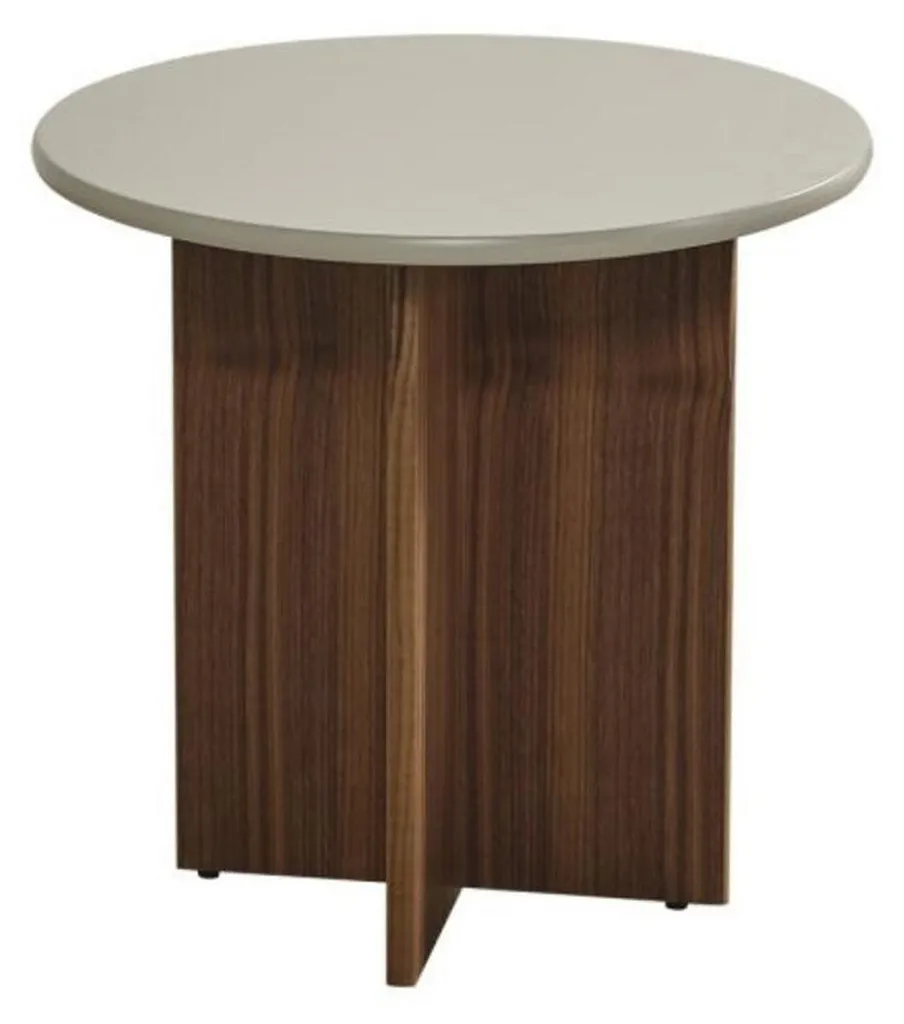 Table basse d'appoint stable et anti-rayures en bois gris pour le salon