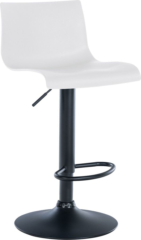CLP Barhocker Branford höhenverstellbar und 360 drehbar Farbe:weiß;Material:Kunststoff