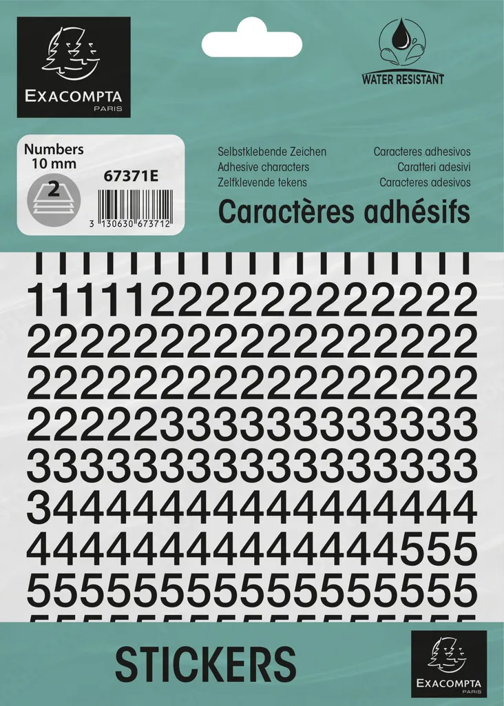 Chiffres adhésifs 10mm noirs : fini le désordre dans vos archives