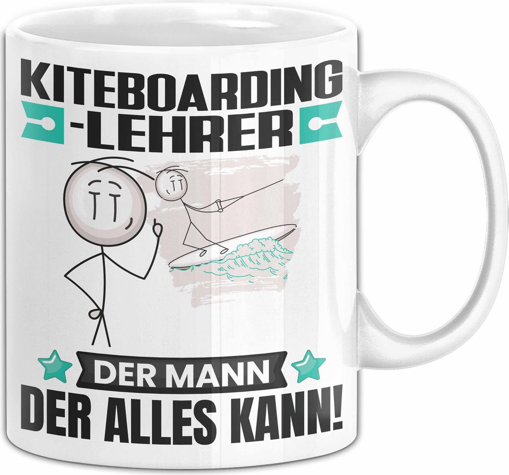 Kiteboarding-Lehrer Tasse Geschenk für Kiteboarding-Lehrer Der Mann Der Alles Kann Geschenkidee zum Geburtstag (Weiß)