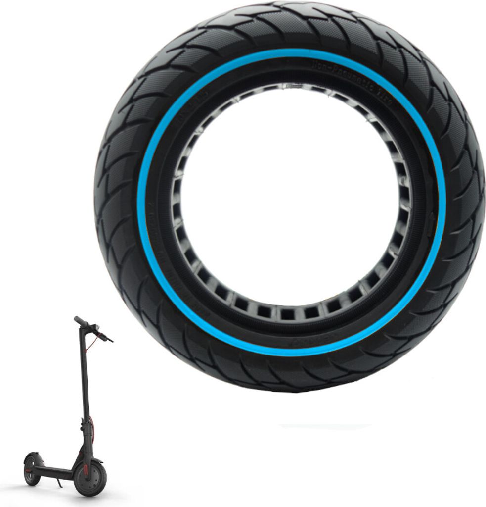 Schlauchloser Vollgummireifen mit blauen Streifen INOPARTS 10x2.125" für Xiaomi M365 / M365 PRO / PRO 2 / 1S / Essential / Mi 3 Roller