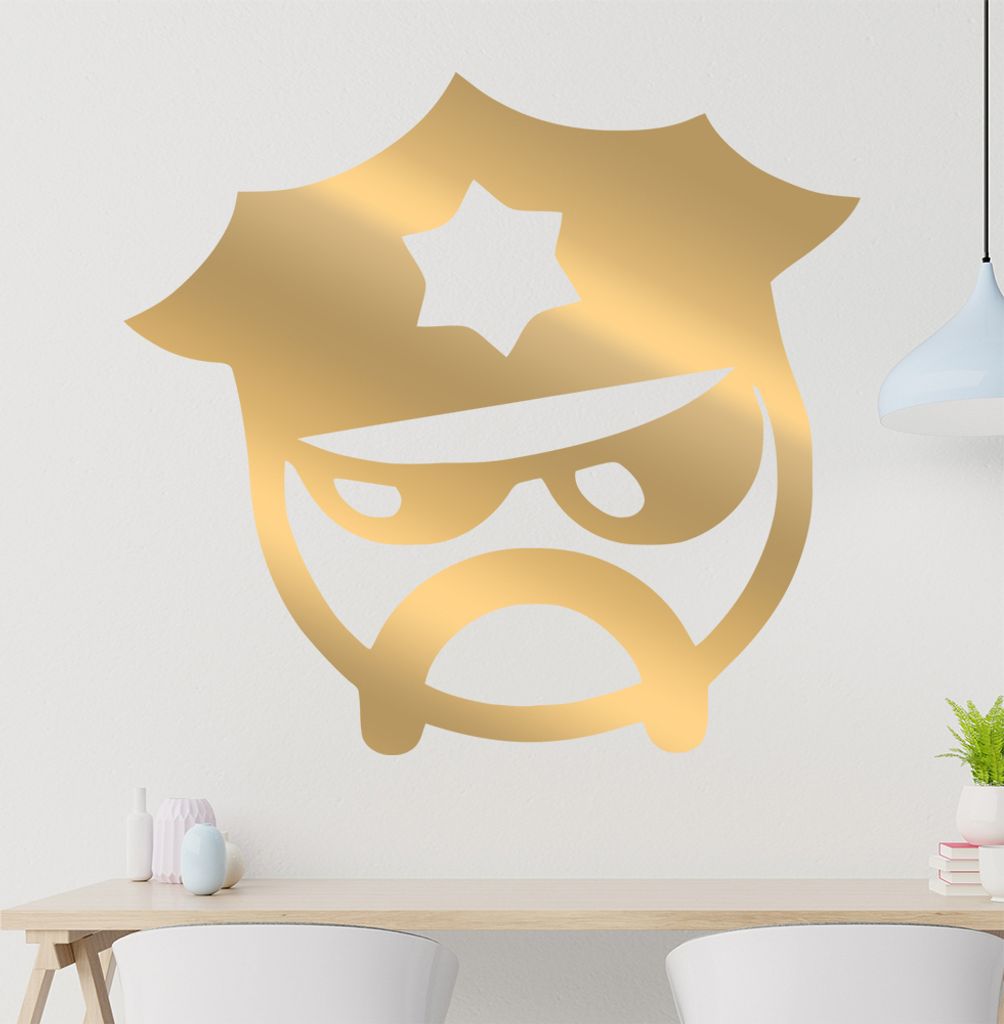 Officer Wandtattoo in 6 Größen - Wandaufkleber Wall Sticker - Dekoration, Küche, Wohnzimmer, Schlafzimmer, Badezimmer