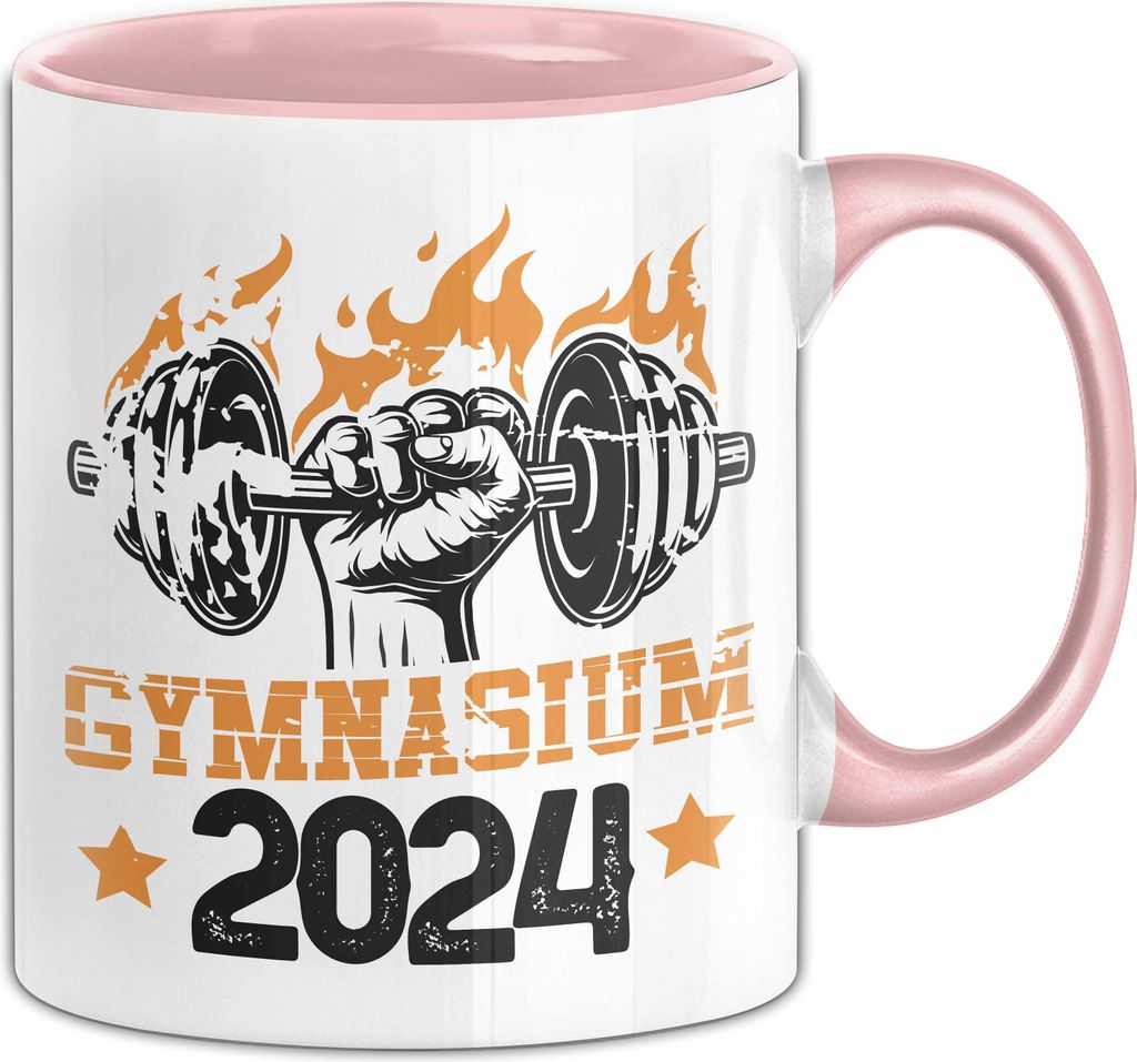 5. Klasse Geschenk Tasse Gymnasium 2024 Geschenkidee Weiterführende Schule Kaffee-Becher (Rosa)