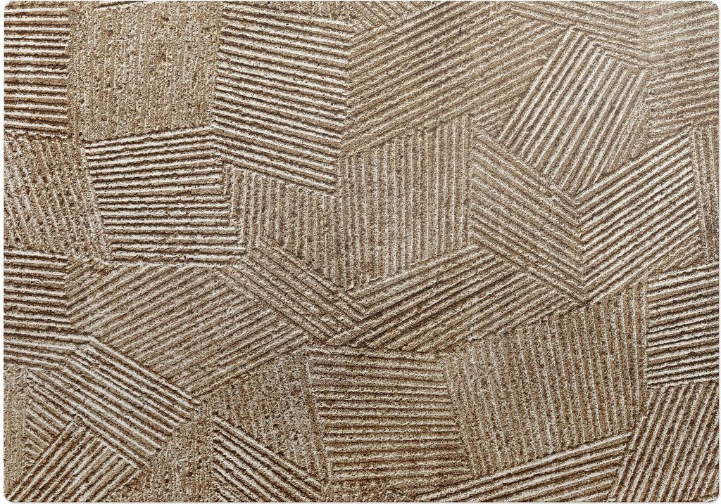 Geometrisches Linienmuster – Bodenschutzmatte – Rutschfest – Schutzmatte für Büro – Vinylmatte – Stuhlunterlage – 100 x 100 cm