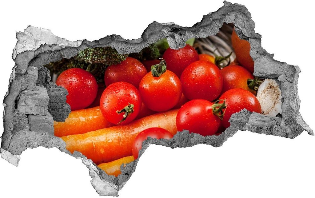 Selbstklebender Loch-3D-Aufkleber 95x73 cm Gemüse