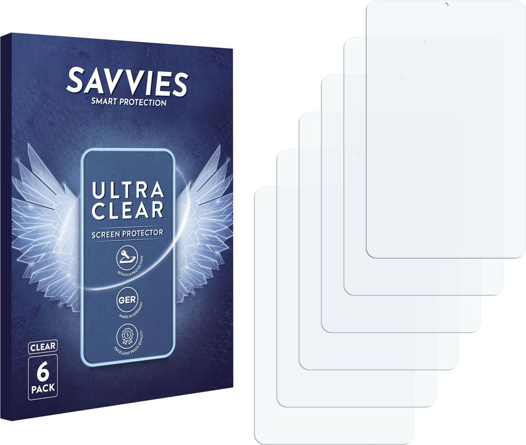 6x Für Headwolf FPad 5/F5 Pro Schutzfolie Savvies Displayschutz Display Schutz Folie Klar Transparent