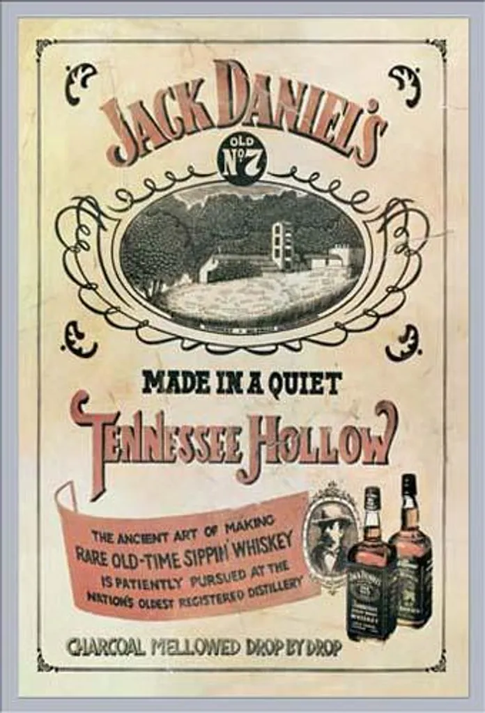 Encadrement sécurisé : Poster Jack Daniels, cadre alu et vitre acrylique