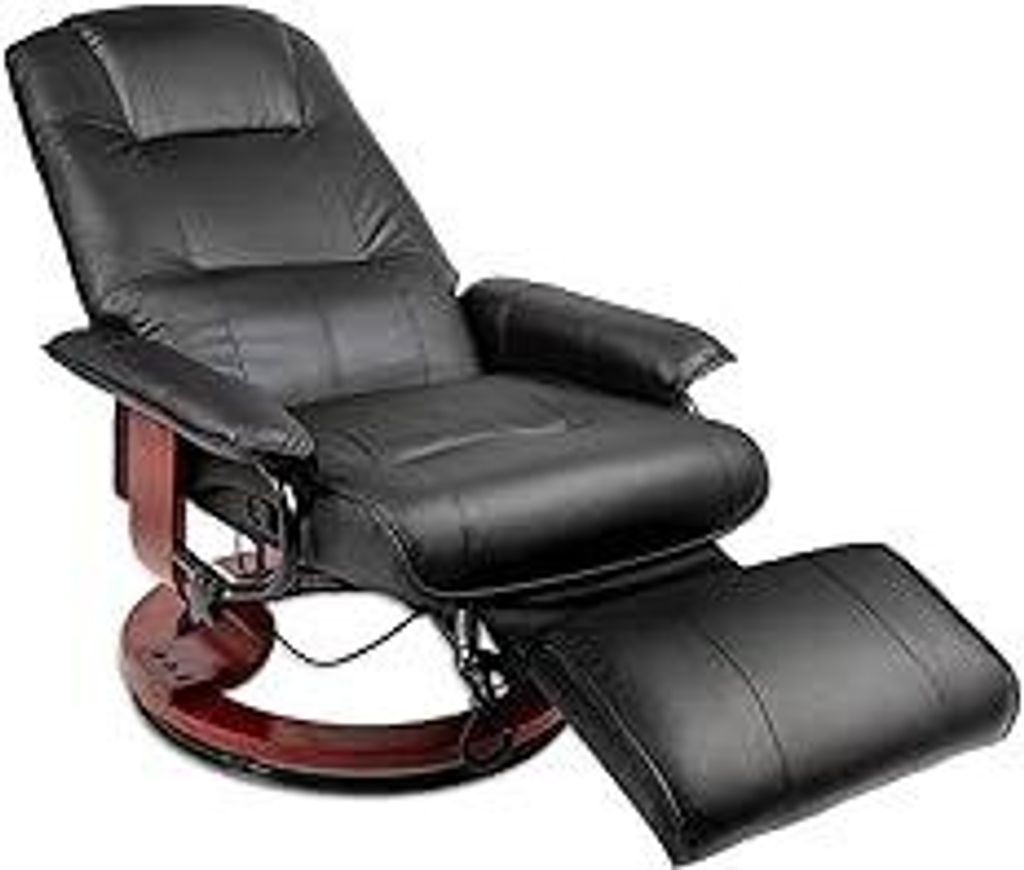 Relaxsessel mit Massagefunktion 360° drehbar Fernsehsessel mit Liegefunktion Fußstütze Wohnzimmer Büro Schlafzimmer Massagesessel TV Sessel Kun...