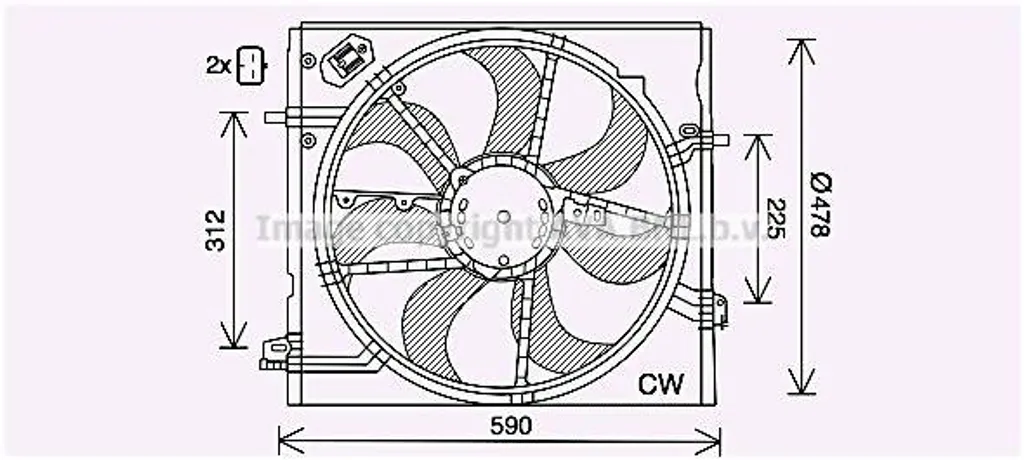 Refroidissement radiateur Nissan X-Trail T32 : Ventilateur DN7535