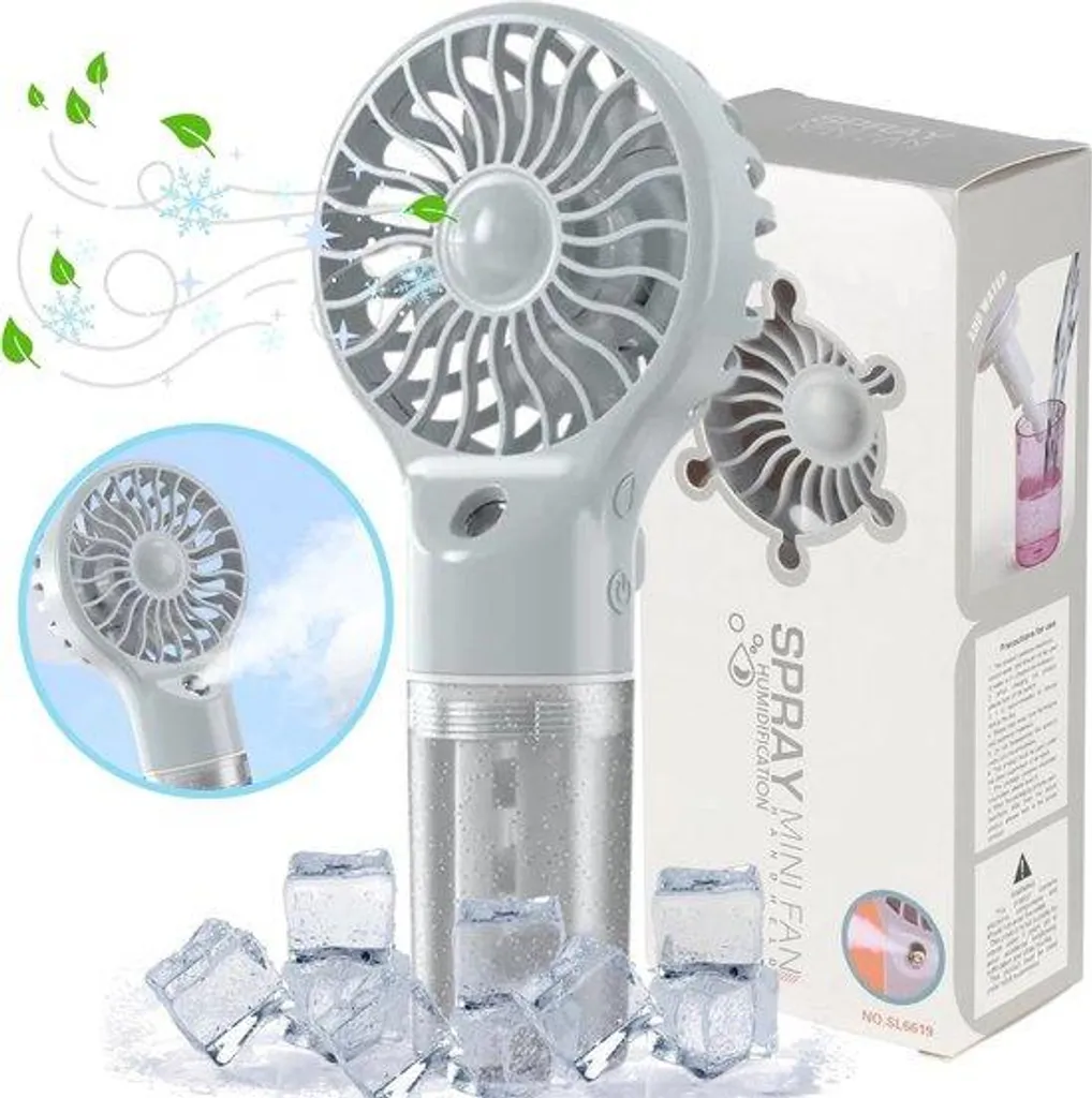 Ventilateur portable USB rechargeable 5200mAh à 4 vitesses réglables