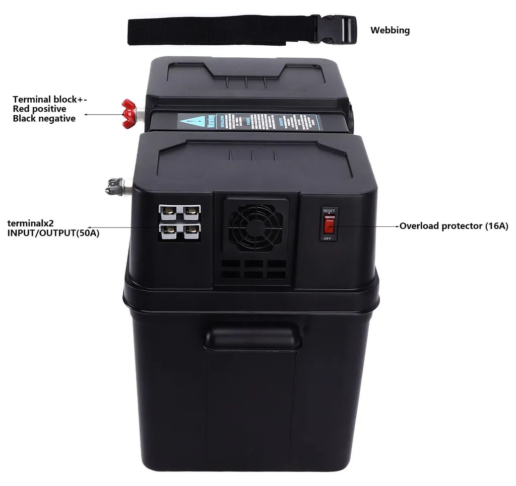 Station d'alimentation portable 500W avec convertisseur 12V 220V auto - 18