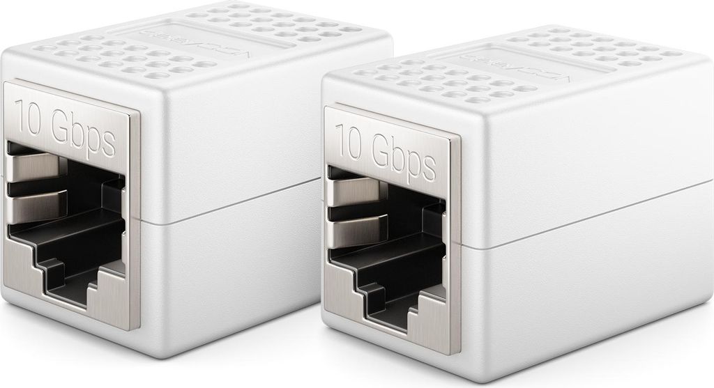 deleyCON LAN Kabel Verlängerung RJ45 Kupplung (10 Gbit/s) Verbinder für Cat8/Cat7/Cat6/Cat5 Ethernet Cable Patchkabel Netzwerkkabel Netzwerk Adap...