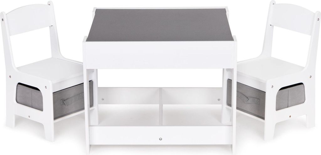 Kindertischset mit Kreidetafel und Stauraum