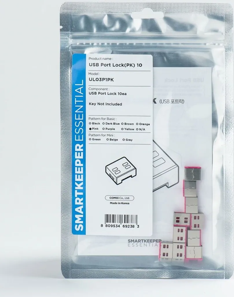 Bloqueur de Port USB-A SmartKeeper Basic Rose - Protection Antivol 10 Stk