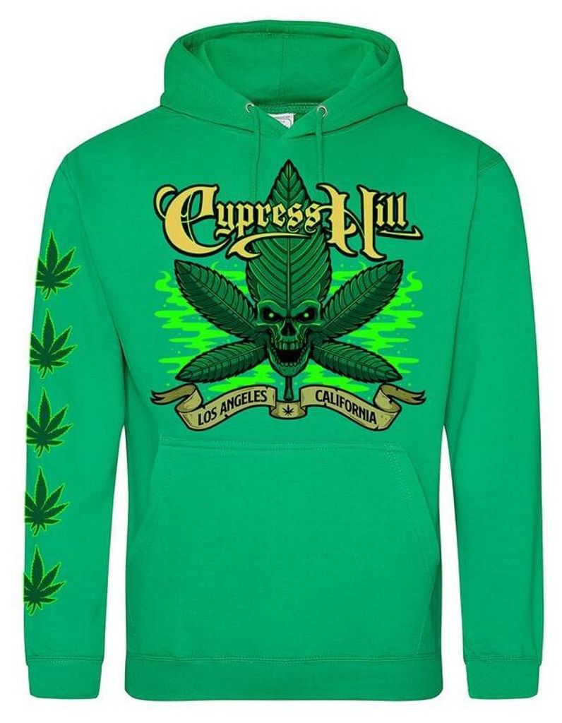 Cypress Hill Kapuzenpullover Herren Los Angeles grün L