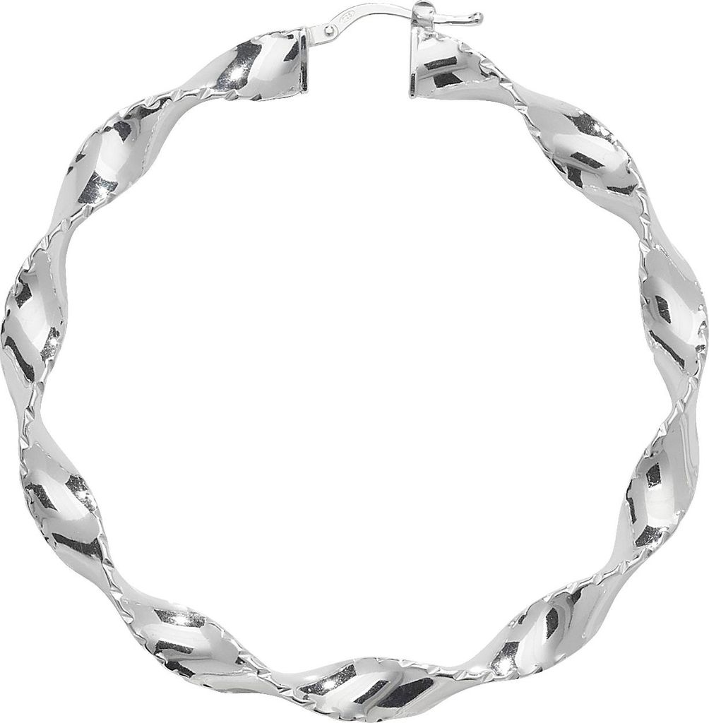 925 Sterling Silber Damen - Paar Creolen - 50mm; Produktbild 