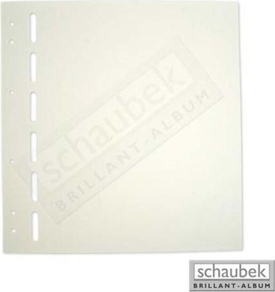 Schaubek Blankoblätter gelblich-weiß ohne Aufdruck - Albumpapier