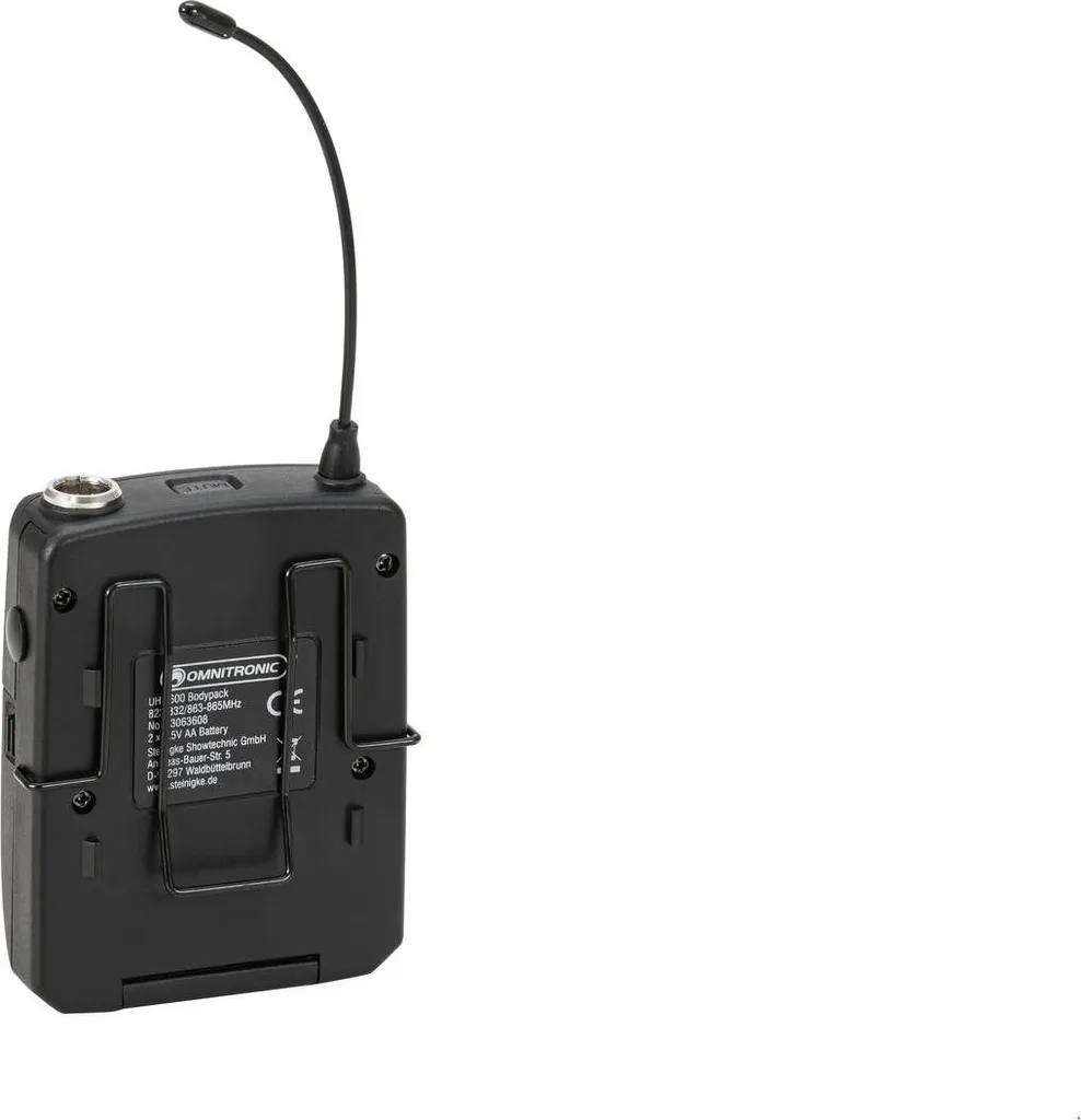 Émetteur de poche OMNITRONIC UHF-600 avec Synchronisation Infrarouge