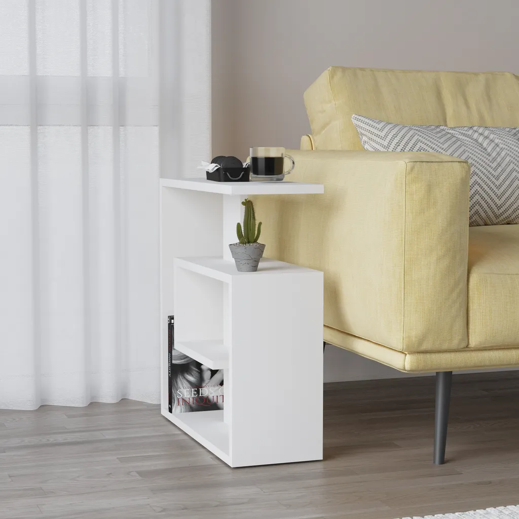 Mobiletto Comodino Saly Bianco: Dolcezza e Ordine in Camera da Letto - 9